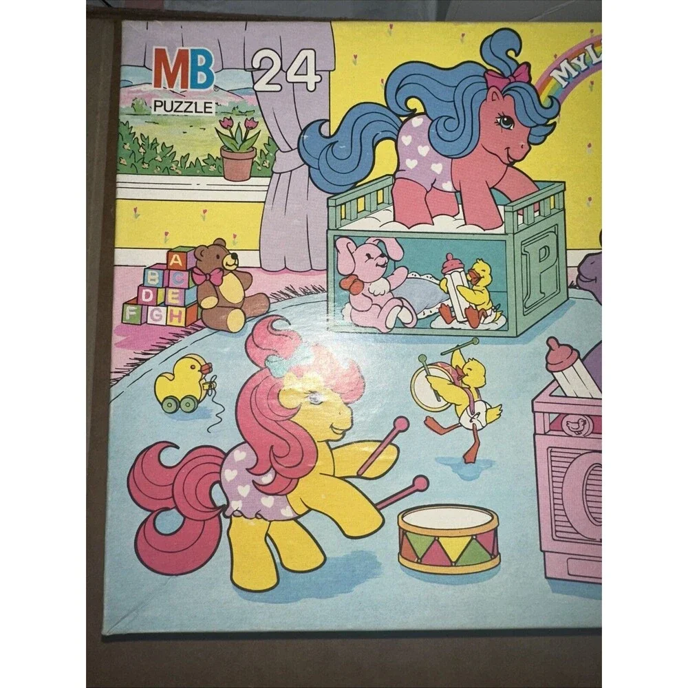 Vintage My Little Pony Baby Puzzle 24 Pcs 1990 Hasbro Collectible MLP complete